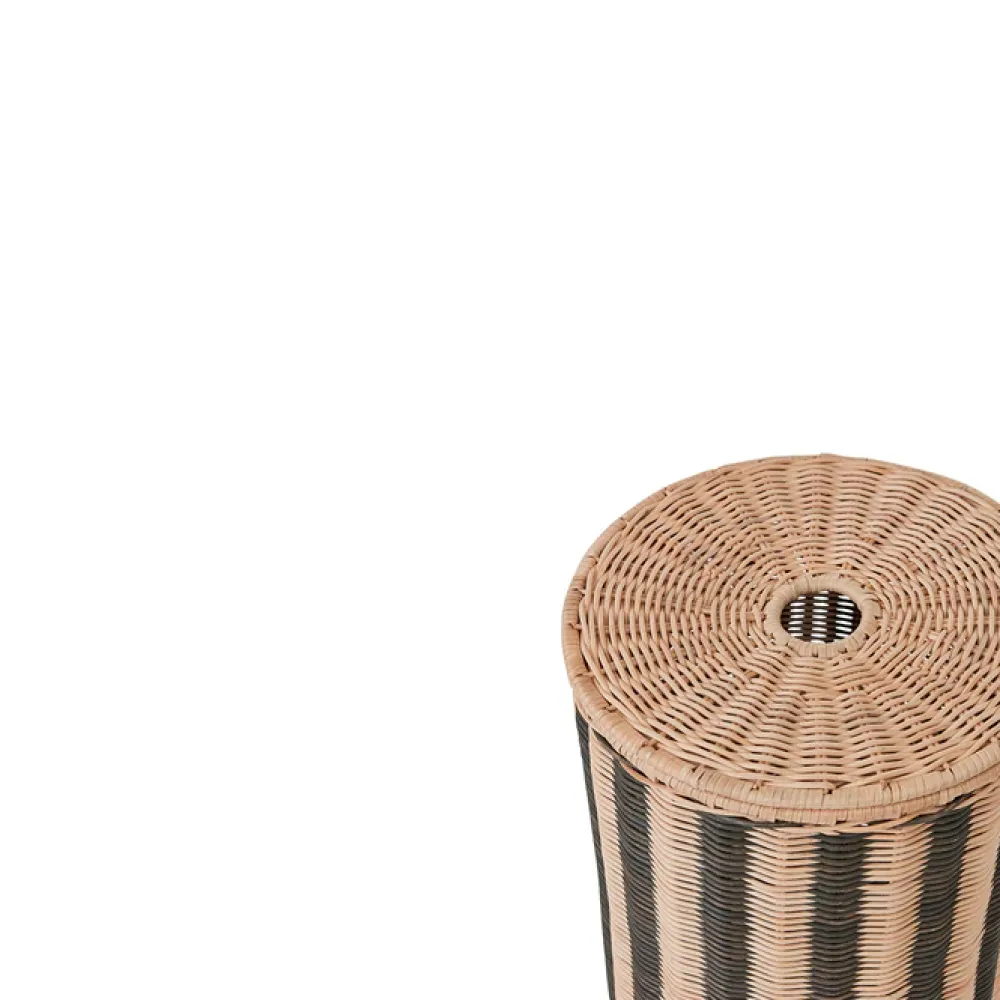 striped_laundry_bin_natur_4.webp Kids OYOY Storage | Storage>Striped Laundry Bin, Nature / Black –