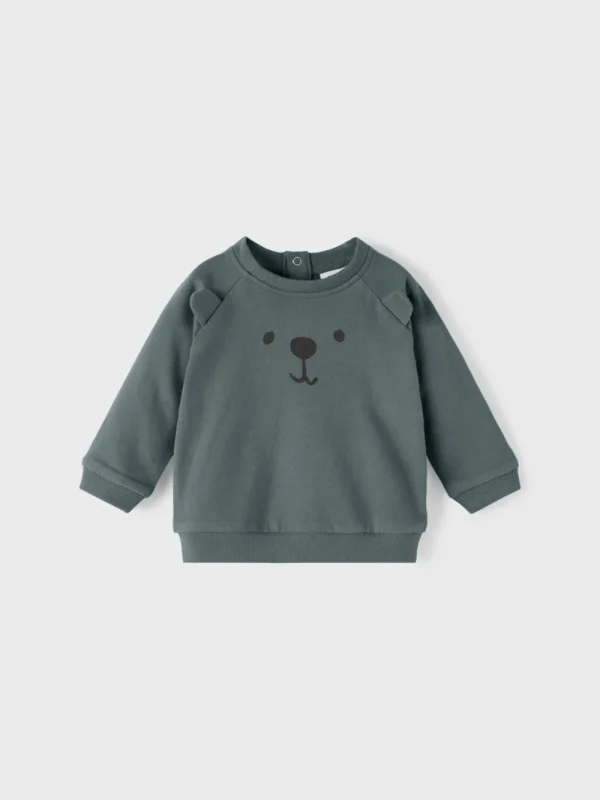 Kids/BOY Name It Baby Boy>Sweat Shirt Bear, Balsam Green –