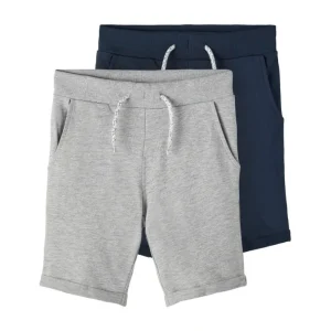 Kids/BOY Name It Teen Boy 8+ | Boy 2-8Y>Sweat Shorts 2-Pack Navy/ Grey –
