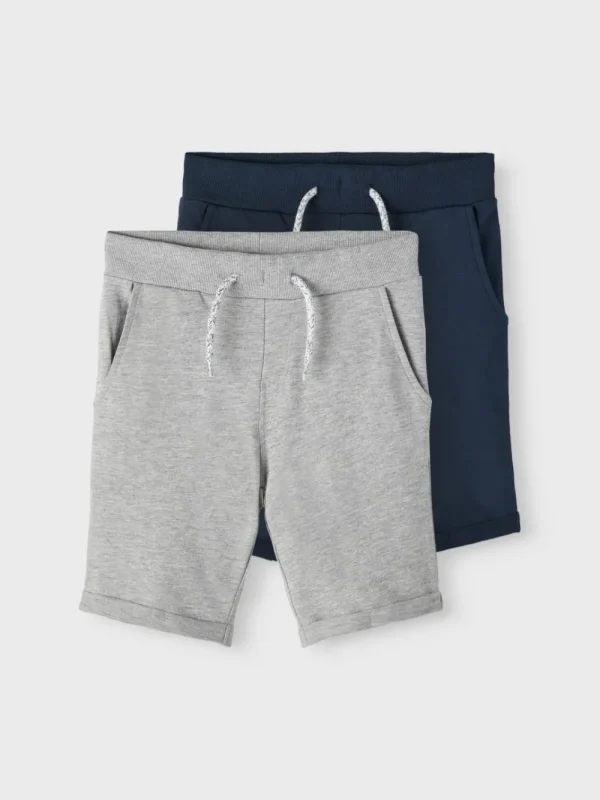 Kids/BOY Name It Teen Boy 8+ | Boy 2-8Y>Sweat Shorts 2-Pack Navy/ Grey –