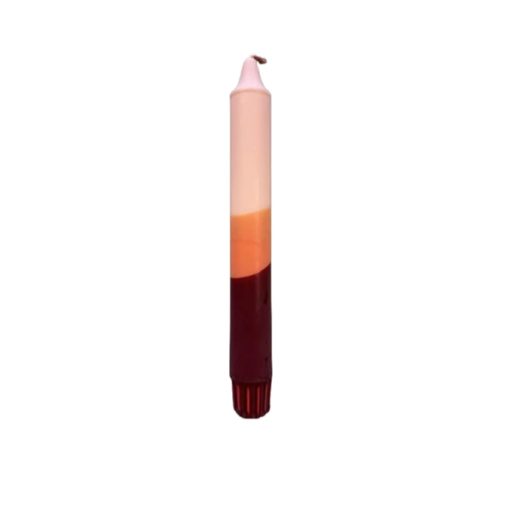 taper_candle_brown__orang_0.webp Nordichaus Candle And Holders>Taper Candle Brown / Orange
