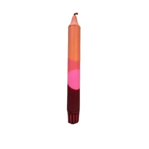 Nordichaus Candle And Holders>Taper Candle Brown / Pink / Orange
