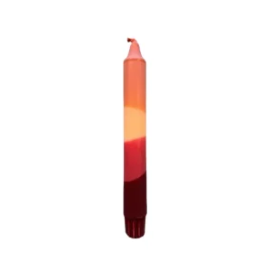 Nordichaus Candle And Holders>Taper Candle Cozy Fall Vibes Organge/ Red/ Brown