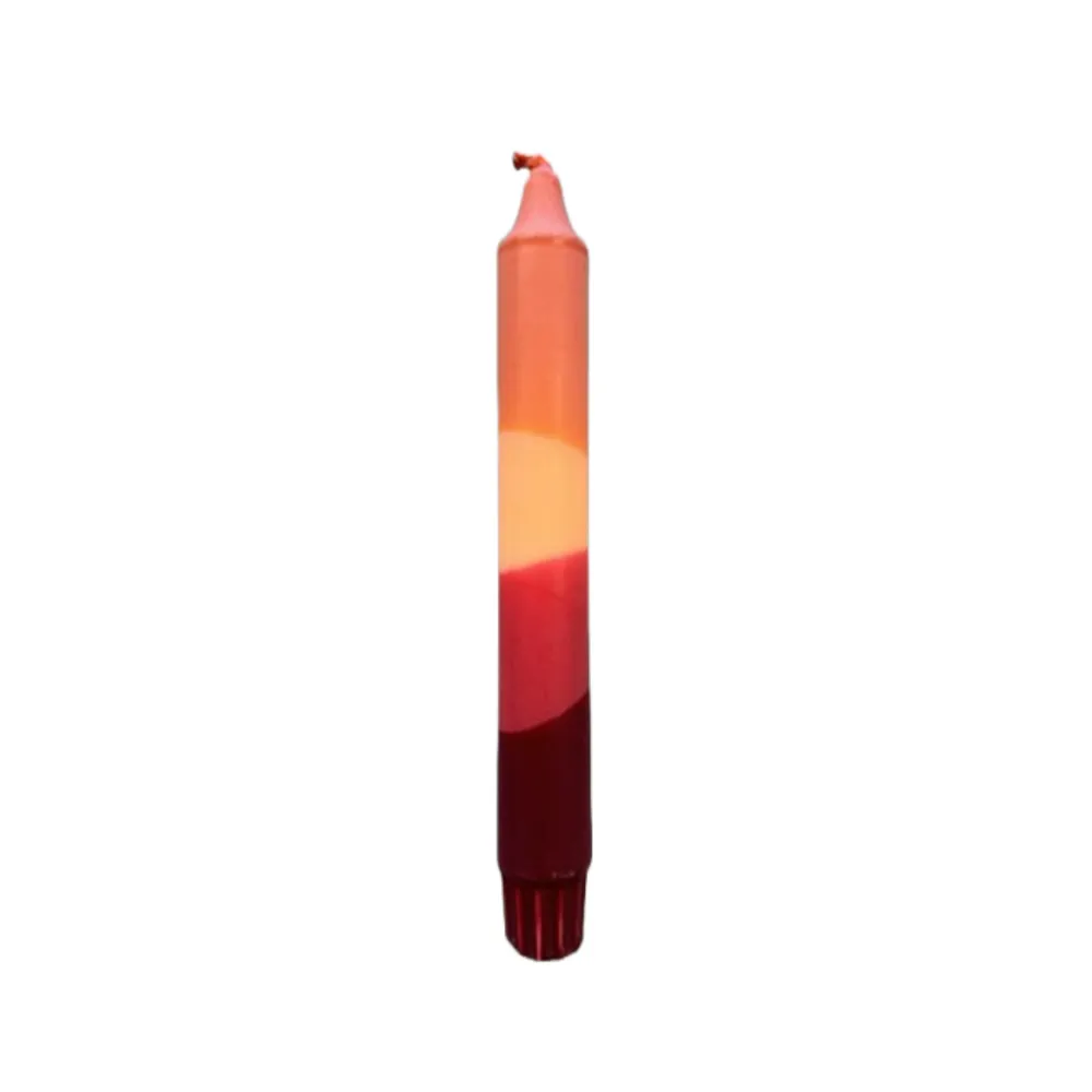 taper_candle_cozy_fall_vi_0.webp Nordichaus Candle And Holders>Taper Candle Cozy Fall Vibes Organge/ Red/ Brown
