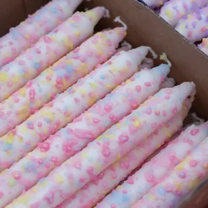Nordichaus Easter Decorations | Candle And Holders>Taper Candles – Rainbow Confetti