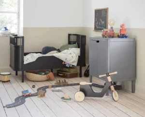 Kids Sebra Interior Kids Furniture>The Sebra Bed, Baby & Jr. Black – Sebra