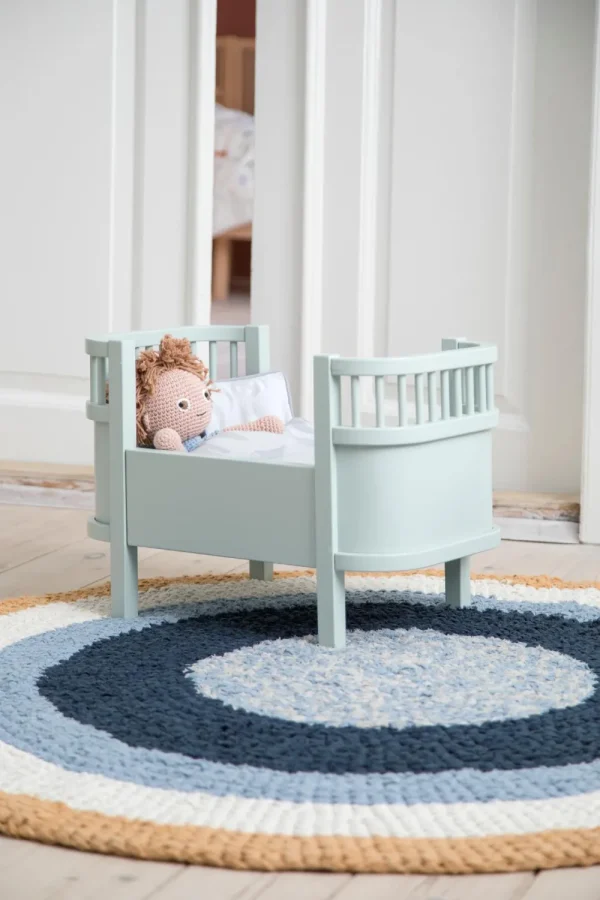 Kids Sebra Interior Wooden Toys | Doll Accessories>The Sebra Doll”s bed, mist green – Sebra