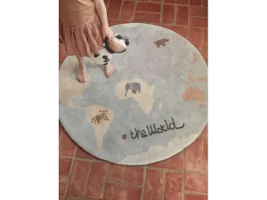 Kids OYOY Mini Rugs And Playmats>The world tufted rug –