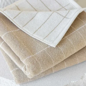 Mette Ditmer Textiles | Bathroom Textiles>Tile Guest Towel 2-pack, Sand –