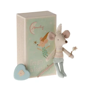 Kids Maileg Doll Accessories>Tooth fairy mouse, Little brother in matchbox –