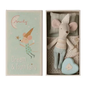 Kids Maileg Doll Accessories>Tooth fairy mouse, Little brother in matchbox –