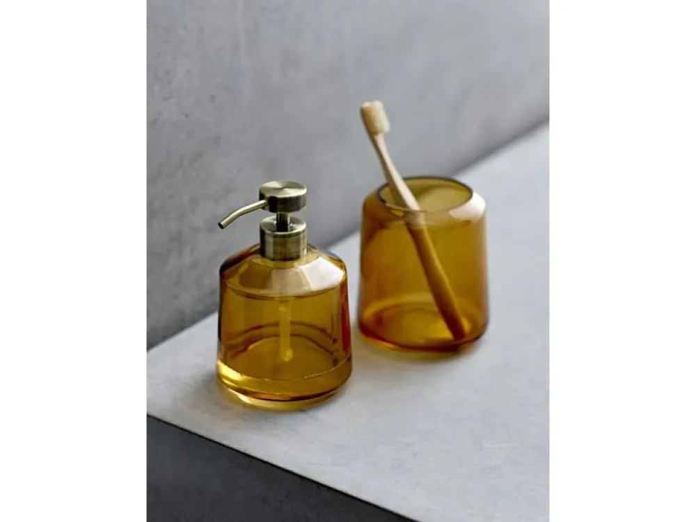 toothbrush_mug_vintage_am_2.webp Södahl Toothbrush Mugs>Toothbrush mug vintage amber, glass –