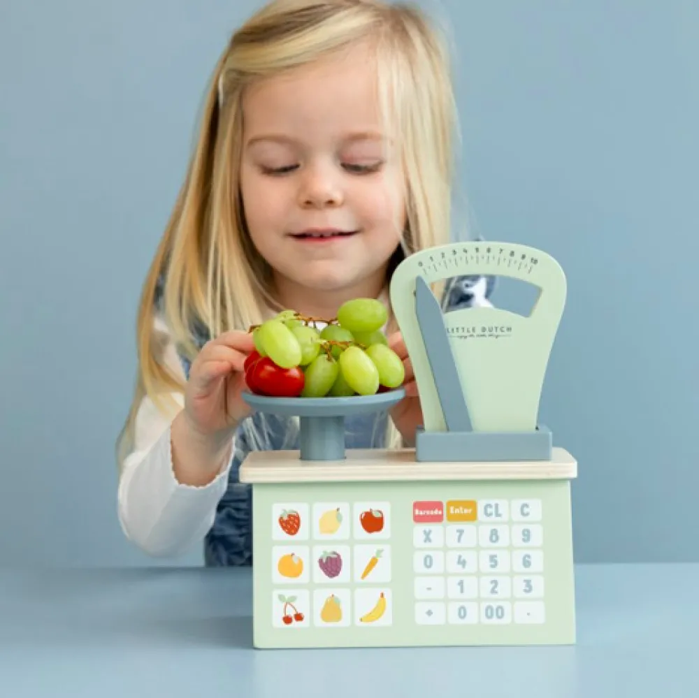 toy_weighing_scale__littl_1.webp Kids Little Dutch Wooden Toys | Play Food>Toy Weighing Scale –