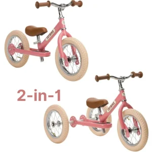 Kids Trybike Outdoor Toys | Bikes, Scooters And Helmets>steel 2-in-1, Vintage Pink 3 wheeler –