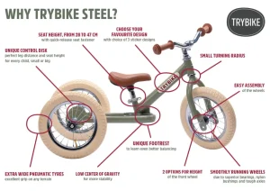 Kids Trybike Outdoor Toys | Bikes, Scooters And Helmets>steel 2-in-1, Vintage Pink 3 wheeler –