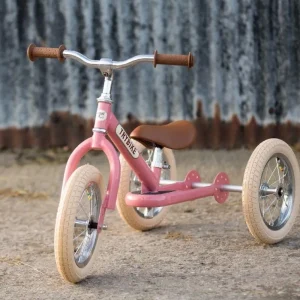 Kids Trybike Outdoor Toys | Bikes, Scooters And Helmets>steel 2-in-1, Vintage Pink 3 wheeler –