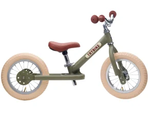 Kids Trybike Outdoor Toys | Christmas Toys>steel 2-in-1, Vintage Matt Green 3 wheeler –