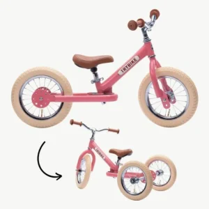 Kids Trybike Outdoor Toys | Bikes, Scooters And Helmets>steel 2-in-1, Vintage Pink 3 wheeler –