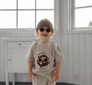 Kids/BOY Huttelihut Boy 2-8Y>T-Shirt SS Print, Camel –