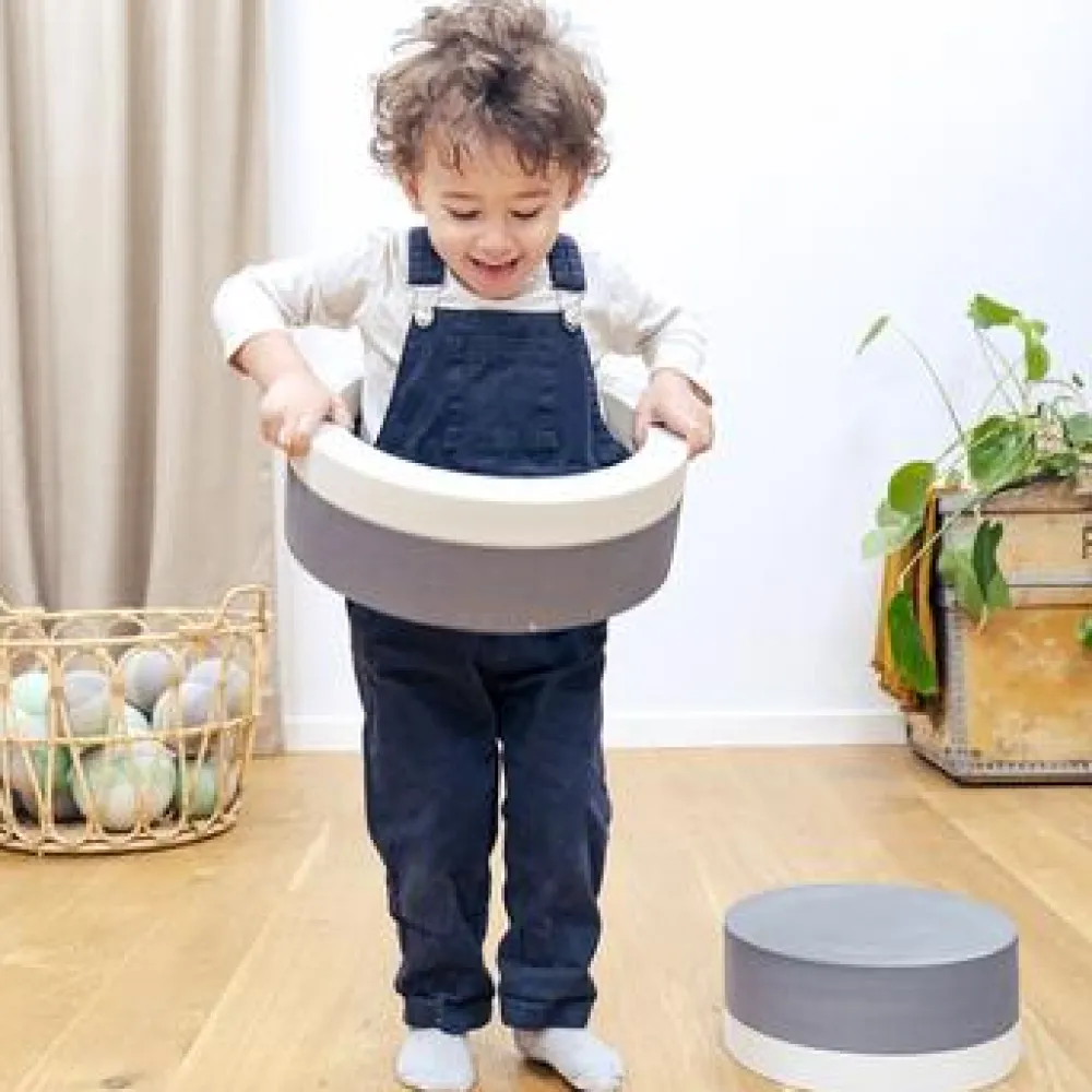 tube_medium_grey__bobles_2.webp Kids Bobles - Tumbling furniture Balance Toys>Tube Medium Grey – bObles
