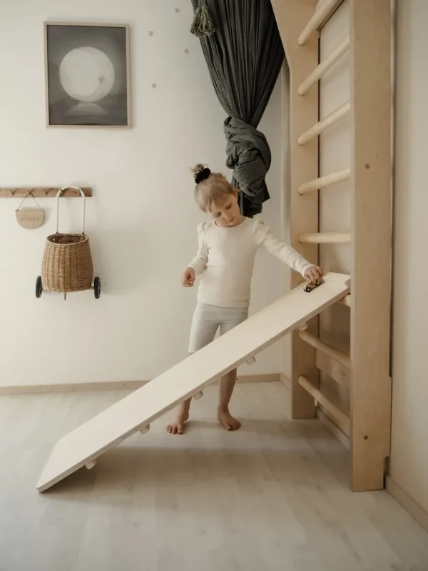 Kids Fitwood of Scandinavia Wooden Toys | Balance Toys>Tuohi Slide ramp, White – Fitwood