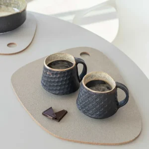 Mette Ditmer Kitchen>Twin Placemat Dark Grey / Sand –
