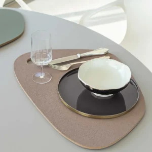 Mette Ditmer Kitchen>Twin Placemat Thyme Green / Cognac –
