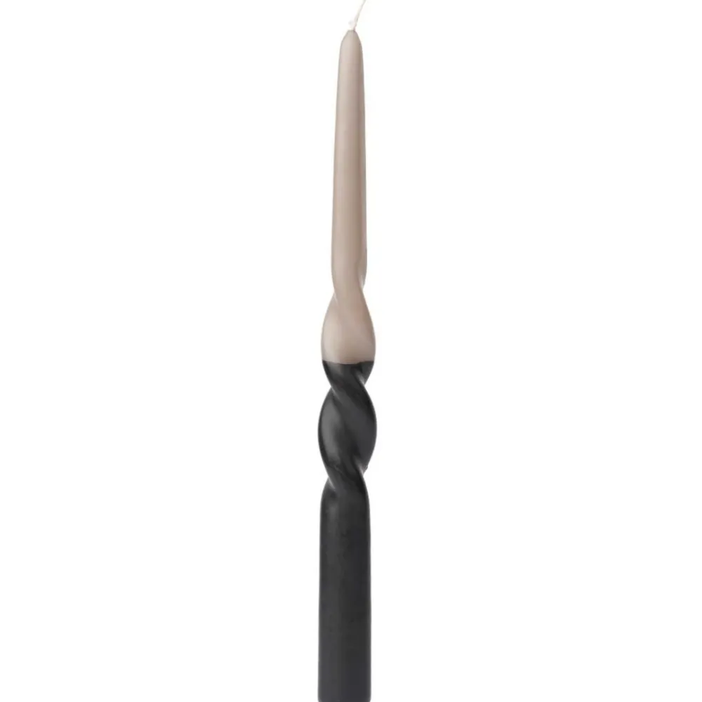 twisted_candles__pack_coa_2.webp Kids Humdakin Birthday / Party | Candle And Holders>Twisted candles, 4 pack Coal/ Stone –