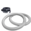 Kids Fitwood of Scandinavia Wooden Toys | Balance Toys>Ulpu Mini Gym Rings, Grey with black straps – Fitwood