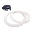 Kids Fitwood of Scandinavia Wooden Toys | Balance Toys>Ulpu Mini Gym Rings, White Wax with black straps – Fitwood