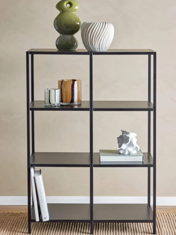 Bloomingville Storage Shelves | Office>Valde Bookcase, Black Metal –