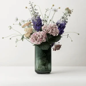 Lyngby Porcelain Easter Decorations | Ceramics And Vases>Vase 25 cm, green mouth blown glass – Lyngby