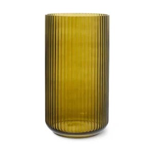 Lyngby Porcelain Easter Decorations | Ceramics And Vases>Vase H31 Olive Green Glass – Lyngby
