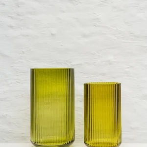 Lyngby Porcelain Easter Decorations | Ceramics And Vases>Vase H31 Olive Green Glass – Lyngby