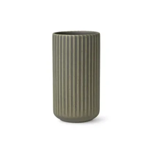 Lyngby Porcelain Ceramics And Vases>Vase Olive Green 20 cm – Lyngby