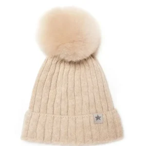 Kids/BOY Huttelihut Teen Girls 8+ | Boy 2-8Y>Warmy Knithut Wool Sand / Camel 6-10 Year –