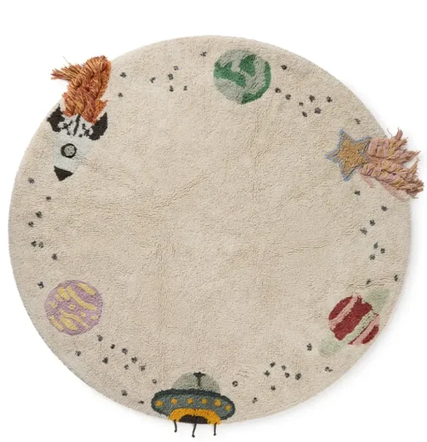 Kids Lorena Canals Rugs And Playmats>Washable Cotton Rug, Interstellar Journey –