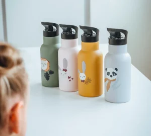 Kids Kikadu Dinnertime>Water Bottle Rabbit Yellow –