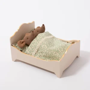Kids Maileg Doll Accessories>Wooden bed, Mouse –