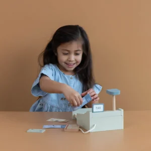 Kids Little Dutch Wooden Toys | Christmas Toys>Wooden Cash Register with scanner –