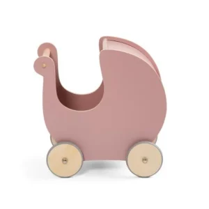 Kids Sebra Interior Doll Accessories | Christmas Toys>Wooden doll’s pram, blossom pink – Sebra