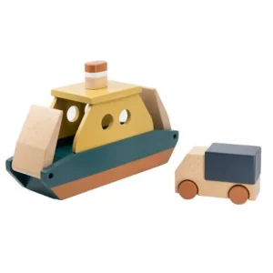 Kids Sebra Interior Wooden Toys | Christmas Toys>Wooden Ferry with Truck – Sebra