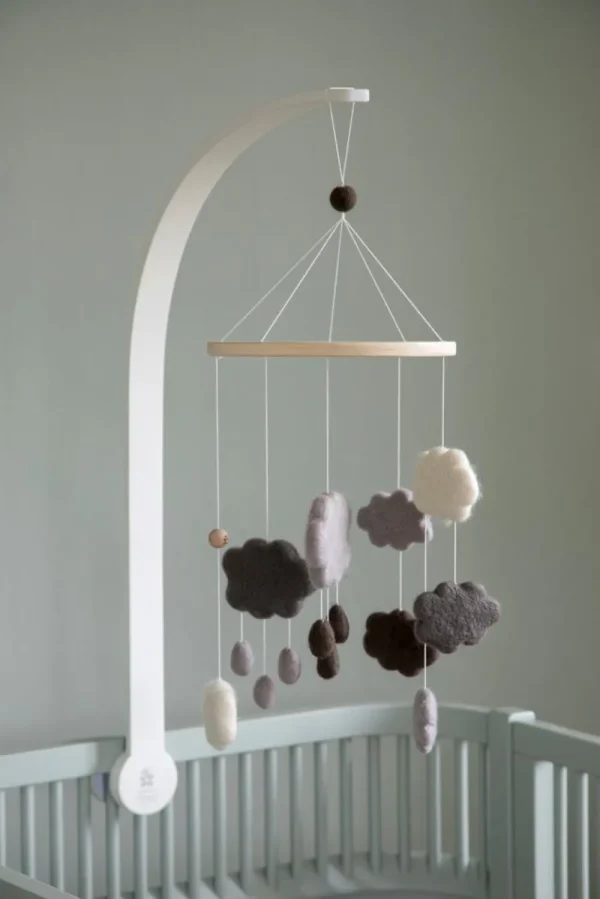 Kids Sebra Interior Mobiles>Wooden mobile holder, classic white – Sebra