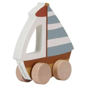 Kids Little Dutch Wooden Toys | Cars And Road Ways>Wooden Sailboat Sailors Bay –