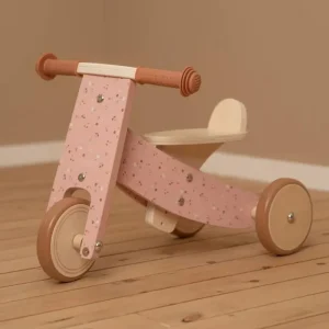 Kids Little Dutch Bikes, Scooters And Helmets>Wooden Tricycle Pink –